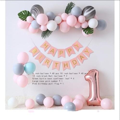 Balloon Accessories Birthday Party Layout Balloons Wedding Living Room Bedroom Background Wall Decoration Macaron Balloons