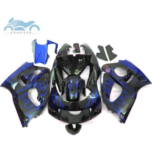 High quality fairings kit for SUZUKI GSXR750 GSR600 1996 1998 2000 SRAD motorcycle full fairing set GSXR 600 96-00 blue flames