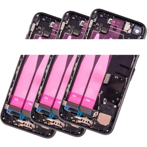5Pcs Replacement For iphone 7 Plus 7P Back Middle Frame Chassis Full Housing Assembly Battery Cover with Flex Cable Small Parts