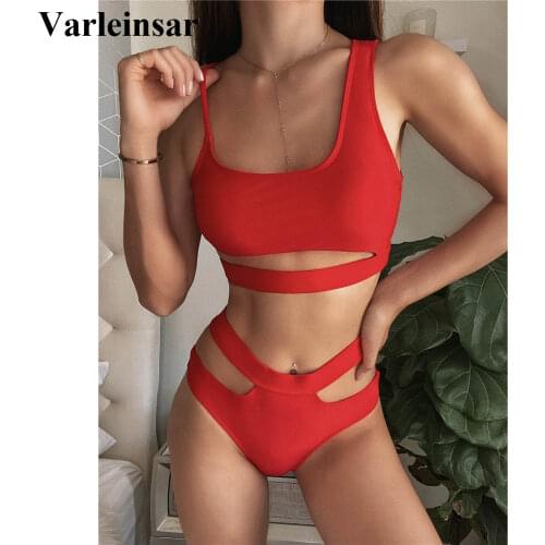 Asymmetrical Tie Dye High Waist Bikini 2020 Female Swimsuit Women Swimwear Two-pieces Bikini set Bather Bathing Suit Swim V2200P