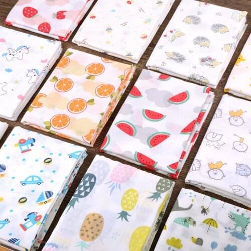 150cmx50cm Pure Cotton Double Layer Gauze Cotton Cloth Baby Saliva Towel Diaper Coating Bath Towel Cotton Yarn Clothes Fabric