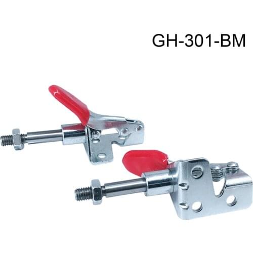 2Pcs GH-301-BM Anti-slip Horizontal Toggle Clamp Quick Release Holding Capacity Push Pull Stainless Steel Toggle Clamp