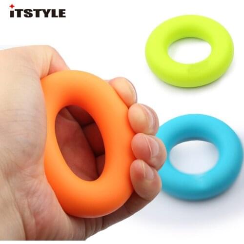3Pcs/lot Silicone Sport Muscle Power Hand Grip Training Hand Finger Gripping Rings Exerciser Strength 30lb 40lb 50lb S