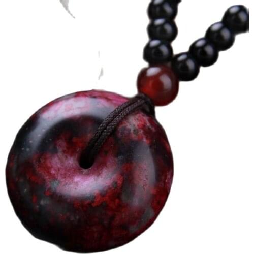Bloodstone peach jade buckle boutique jade pendant pendant and lovers