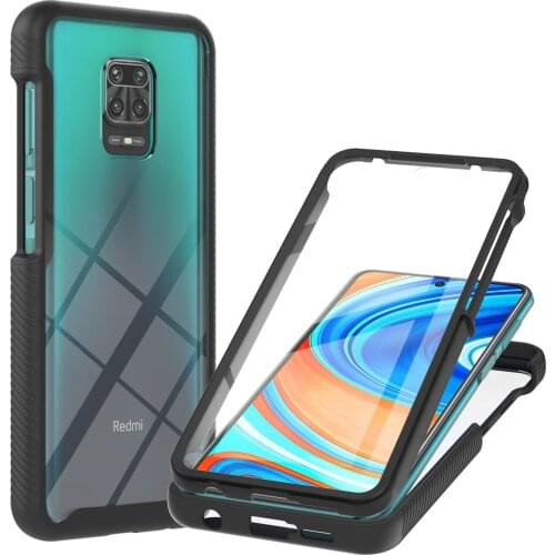 For Xiaomi Redmi Note 9 Pro Max Case Hard PC Transparent 3 in 1 Armor protective Back Cover case For xiaomi redmi note 9s shell