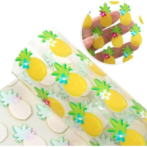 David accessories 20*33cm Transparent Pattern Faux Leather Fabric Sewing Synthetic Leather DIY Bag Shoes Material Fabric,1Yc8780