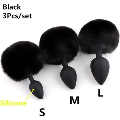 Exotic Accessories of Silicone Anal Plug Beads Sex Toys with Rabbit Tail for Men Women Adults Products Sex Shop Intimacy Goods