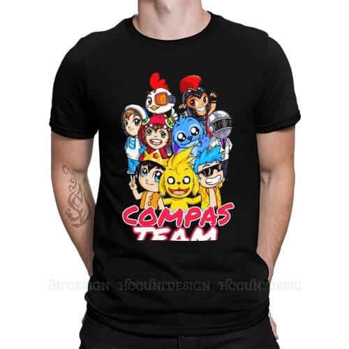 Mens Compas TEAM T Shirts Compadretes Mikecrack Minecra Games 100% Cotton Clothing Funny Short Sleeve Crewneck Tee Shirt