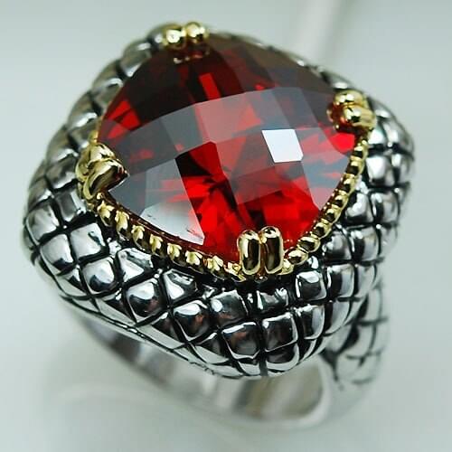 Garnet Women 925 Sterling Silver Ring F811 Size 6 7 8 9 10