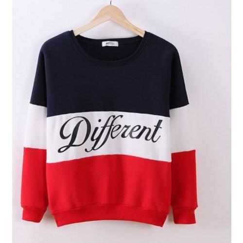 Худи hoodie print hoodies women moletom feminino black pink different letter contrast color oversized hoodie woman o-neck tops
