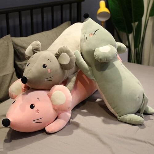 New 70cm-130CM Cute Mouse Plush Toy Soft Animal Mouse Rat Doll Pillow Kawaii Birthday Gift for Children Toy Sofa Pillow Cushion