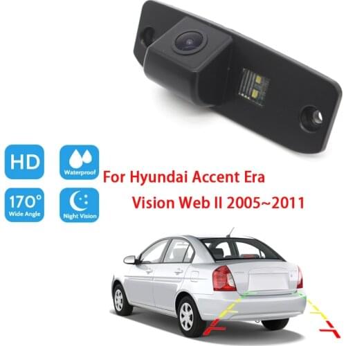 Car Rear View Back Up Reverse Parking Camera For Hyundai Accent Era/Vision/Web II 2005 2006 2007 2008 2009 2010 2011 HD CCD/RCA