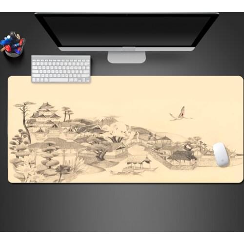Chinese Style Creative Mouse Pad High Quality Game Competition Team Anti-Skid Speed Mousepad Office Computer Keyboard Rubber Mat