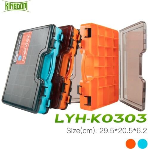 Kingdom Fishing tackle boxes Double Sided High Strength Multi-function Lure box Large Space Fishing Accessories Storage box