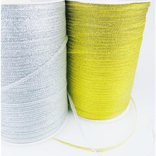 20 Yards 3mm Width Gold Silver Glitter Silk Satin Ribbon Christmas Wedding Party Home Decor DIY Craft Gift Wrapping Ribbon
