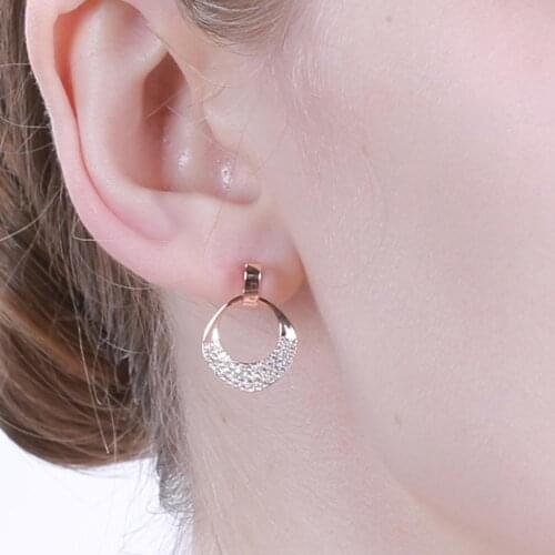 KIVN Womens Fashion Jewelry Geometric Drop Dangle Wedding Bridal CZ Cubic Zirconia Earrings Birthday Christmas Party Gifts