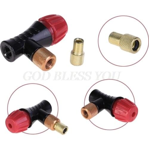 Bicycle Inflator Head Compatible For Presta Schrader Valve CO2 Pump Accessories Drop Shipping