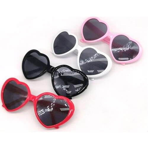 New Heart-shaped Lights Become Love Special Effects Glasses Love Glasses At Night Net Red Glasses Fashion Sunglasses Women Gift