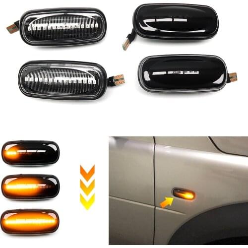 Sequential Turn Signal Indicator Dynamic LED Side Marker Light For Land Rover Discovery 2 1998-2004 Defender Freelander 1997-06