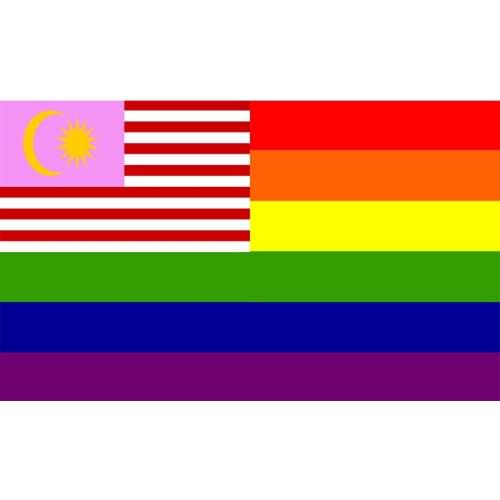 Malaysia Rainbow Flag Yehoy hanging 90*150cm Gay pride For Decoration