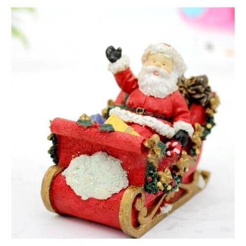 Christmas 3d Santa Claus sled mold silicone candles mould soap molds cake decorations tools 3d Santa Claus Silica gel moulds
