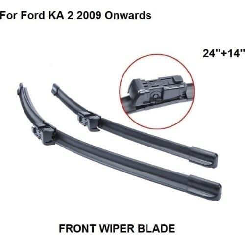 Wiper Blade For Ford KA 2 2009 Onwards 24''+14'' high quality Windscreen Natural Rubber Car Accessories