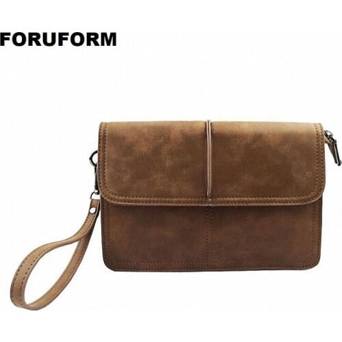 New Male bag Envelope Clutch Crazy Horse Leather Business Men Clutch Bags Casual Large Capacity Hand Bags for Male LI-2397