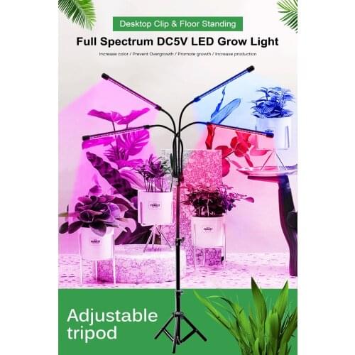 Phytolamp For Plants Led Grow Light USB With Bracket Full Spectrum Control Plants Seedlings Flower Indoor Grow Box Clip