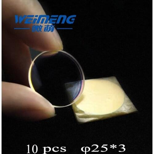 Weimeng brand10pcs Beam combiner lens 25*3mm 45 degree 650nmHR 355nmHT H-K9L material optical lenses for laser marking machine