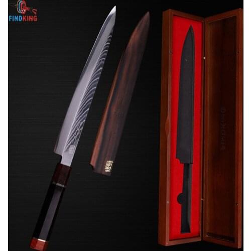 9/11" Sashimi Japanese Knife 67Layer SKD11 Damascus Steel Slicr Ham Filleting Salmon Kitchen Knives With Wood Cover And Gift Box