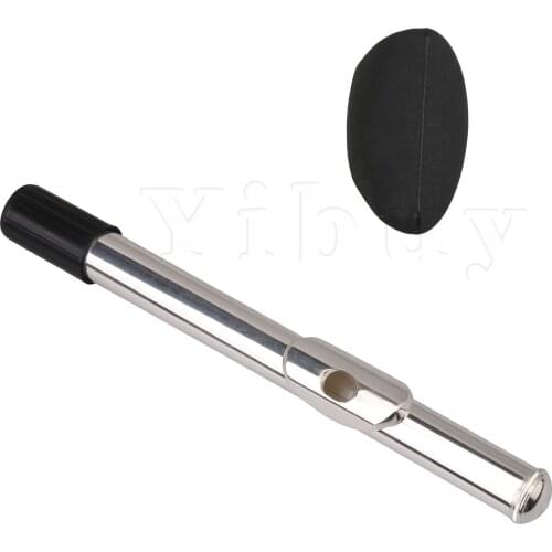 Yibuy Silver Plated Flute Mouthpiece Replacement Accessories & Thumb Rest Pads