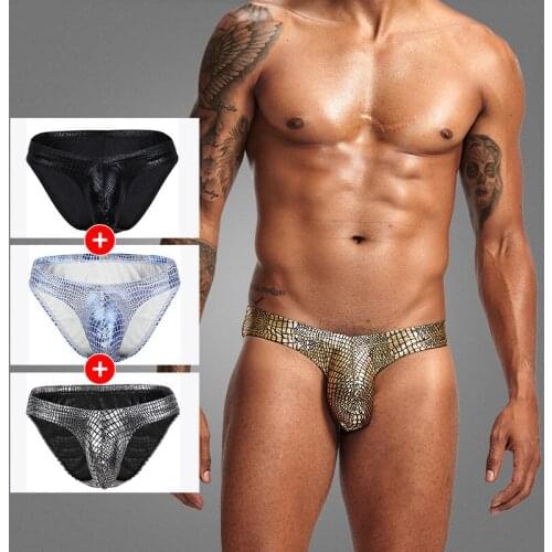 Sexy Men Briefs Bugle Pouch Underwear Plus Size Male Underpants Jockstrap Slips Homme Bikini Tanga String Gay Panties Thongs