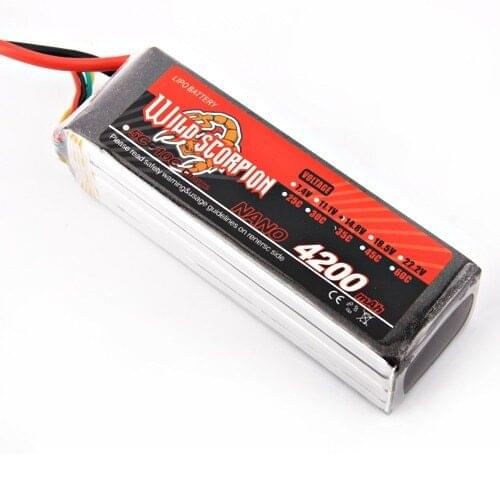 1pcs Wild Scorpion RC 14.8V 4200mAh 35C 4S Lipo Battery For RC Quadcopter Drone Helicopter Car Airplane