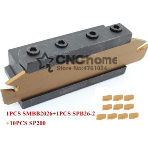 20mm petiole SPB26-2 1pcs+SMBB2026 1pcs+ SP200 NC3020/NC3030 10pcs=12pcs/set NC3020/NC3030 Machining steel CNC lathe tool