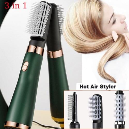 3 In 1 Hot Air Comb Anion Hair Brush Electric Hair Straightener Comb Fluffy Deduction Modeling Blow Dryer Hairs Curls Curler