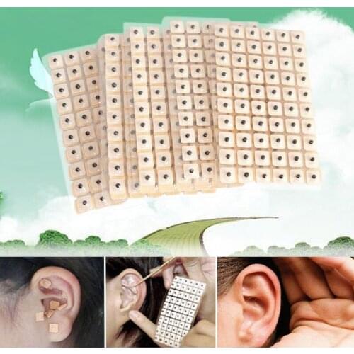 300pcs Ear Acupoint Auricular Points Detector Pen Press Seeds Sticker Vaccaria Plaster Bean TCM Massage Massager Needle Patches