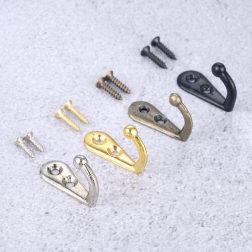5Pcs Wall Hanger Curved Buckle Horn Lock Clasp Hook Coat Bag Hat Hanger Rustic Robe Hooks Wall Hanging Hooks Coat Rack
