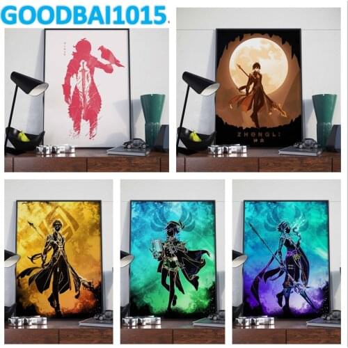 5D Diamond Painting Anime Genshin Impact Posters Wall Art Room Decoration Diamond Embroidery Full Mosaic Cross Stitch Kits