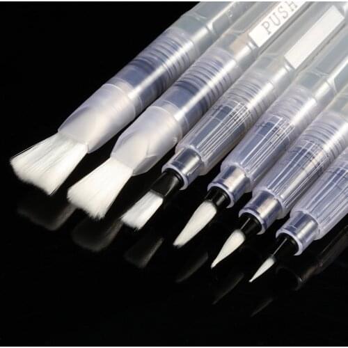 6 Pcs Assorted Brush Tips Artist Water Paintbrush for Watercolor pen