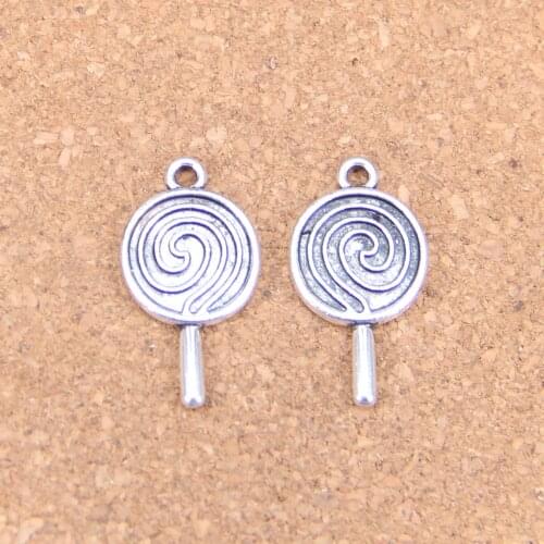 16pcs Charms Lollipop 27*15mm Antique Pendants,Vintage Tibetan Silver Jewelry,DIY for bracelet necklace