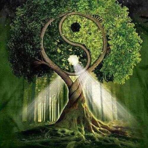 5D DIY diamond painting Sunshine tree Full square/round Embroidery Pattern 3D Cross stitch kits mosaic wall stickers