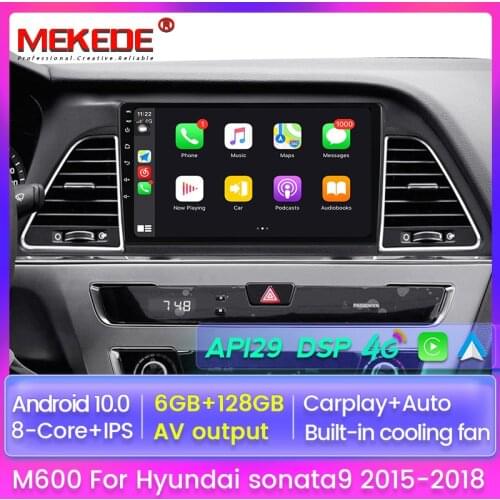 6+128GB Android 10 DVD 2 Din Car Radio Multimedia Video Player Navigation GPS for Hyundai SONATA LF 2015 - 2018 Auto Stereo DSP