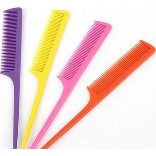 Colorful 10 Pcs/lot Hair Pointed Tail Comb Nicety Type Clip Design The Salon Tools Hairdresser Keratin Treatment Styling Tool