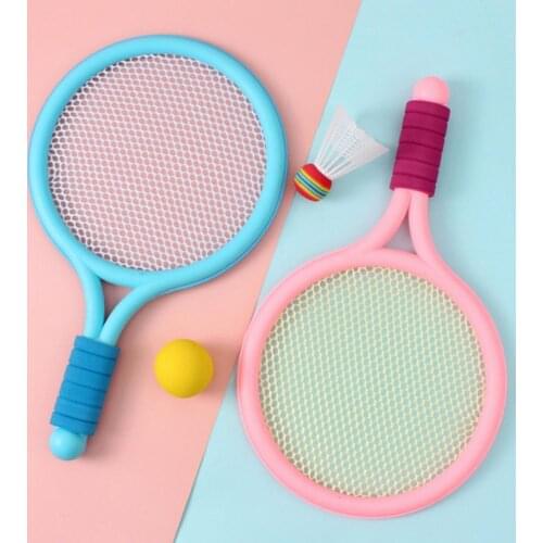 4Pcs/Set 5 Colors Badminton Racket Anti-skid Sports Force Training Children Badminton Racket Parent-child Game for Outdoor