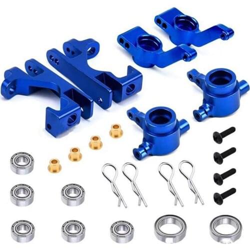 For Slash 4x4 Huanqi 727 RC Car Upgrade Parts Metal Steering Cup C-Hubs Rear Axle Seat Bearings Modification Kits