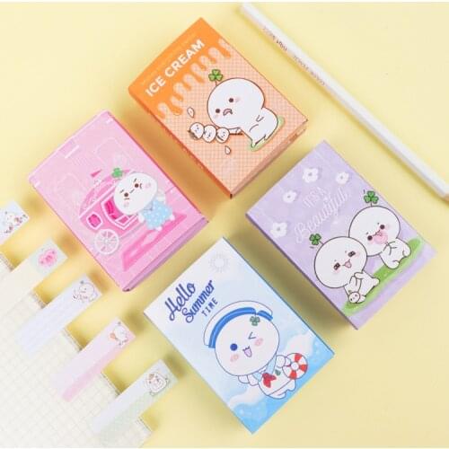 Kawaii Grass Baby 6 Folding Memo Pad N Times Sticky Notes To Do List Planner Sticker Korean Stationery Cute School Supplies