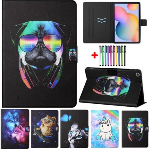 Magnetic Cartoon Funda For Galaxy Tab A7 Case SM-T500 10.4 Tablet Cover For Samsung Tab A7 Lite Case SM-T220 8.7'' Fashion Coque