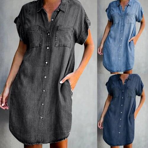 MUQGEW Fashion Denim Dresses
