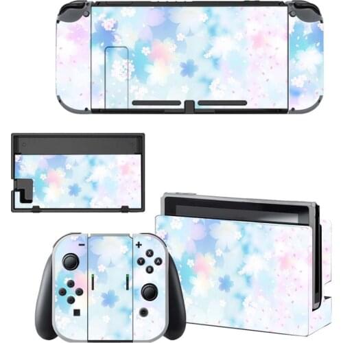 Pink Flower Nintendo Switch Skin Sticker NintendoSwitch stickers skins for Nintend Switch Console and Joy-Con Controller Vinyl