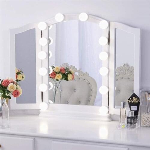 Dimmable Makeup Mirror Vanity Light Bulbs Hollywood Style USB Led Vanity Mirror Lights for Makeup Dressing Table Bathroom